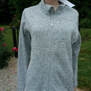Calvin Klein Heather Gray zip up sweater jacket. Size Large